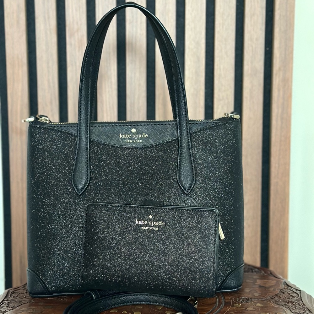 Kate Spade Glitter Handbag and Wallet
